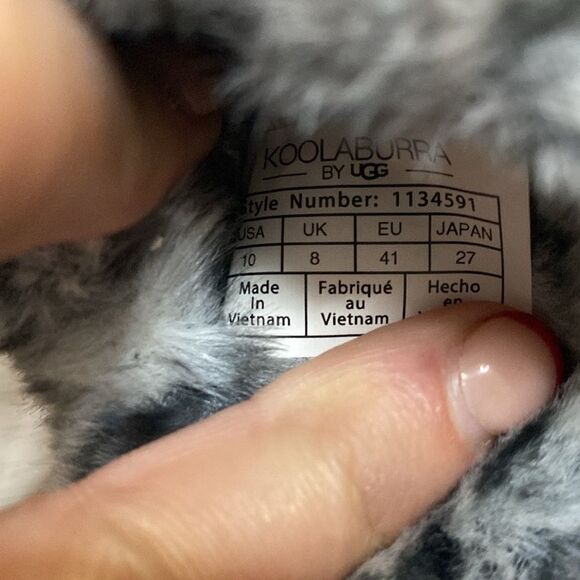 NEW- Koolaburra by UGG- Fuzz'd Out Cheetah Print Faux Fur Sling backs - Size 10 - Picture 4 of 7